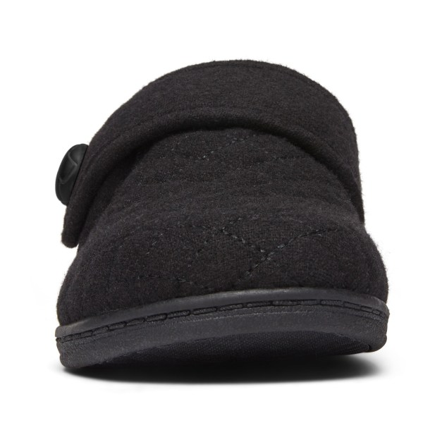 Vionic Slippers Ireland - Jackie Slipper Black - Womens Shoes On Sale | TDGIW-3614